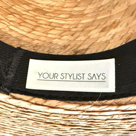 Straw Hat "The Best Hat" by Your Stylist Says Leather Straps Sun RTL $130 - Picture 9 of 9